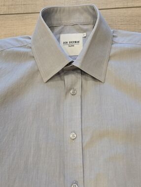 Ben Sherman Light Gray Men's Dress Shirt